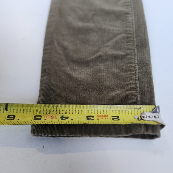 Ann Taylor Loft Pants Womens Green Corduroy Button Fly High Rise Skinny Ankle 6 - Picture 3 of 11